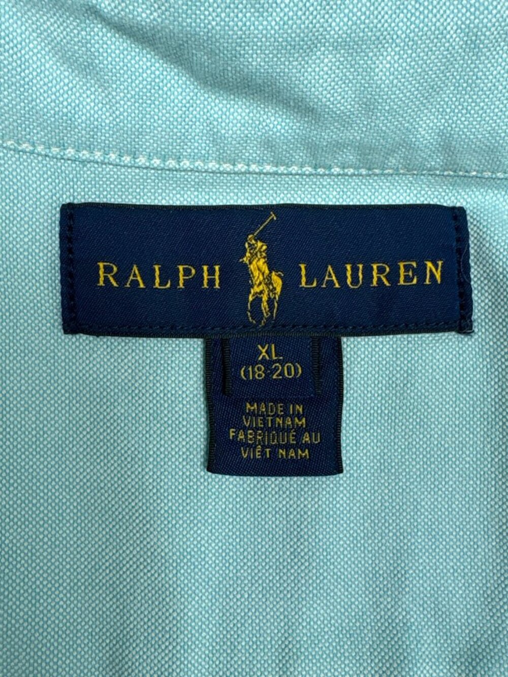 Polo Ralph Lauren Boys Blue Big Pony Oxford Button Down Shirt Preppy XL (18-20) - Picture 4 of 9